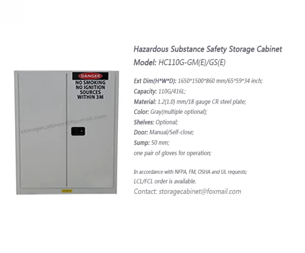 110 GAL Hazardous Safety Storage Cabinet