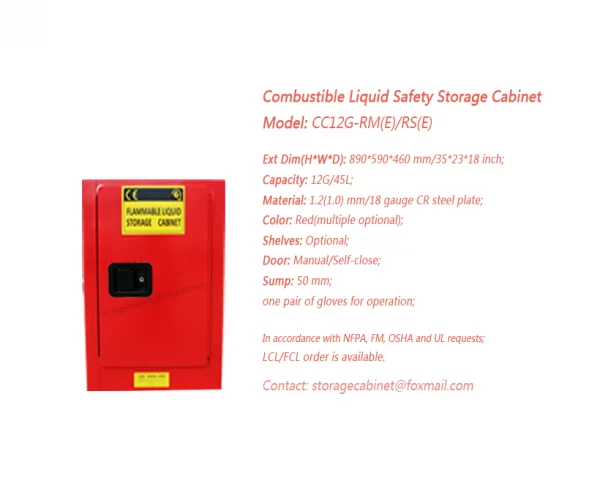 12 GAL Combustible Cabinet: