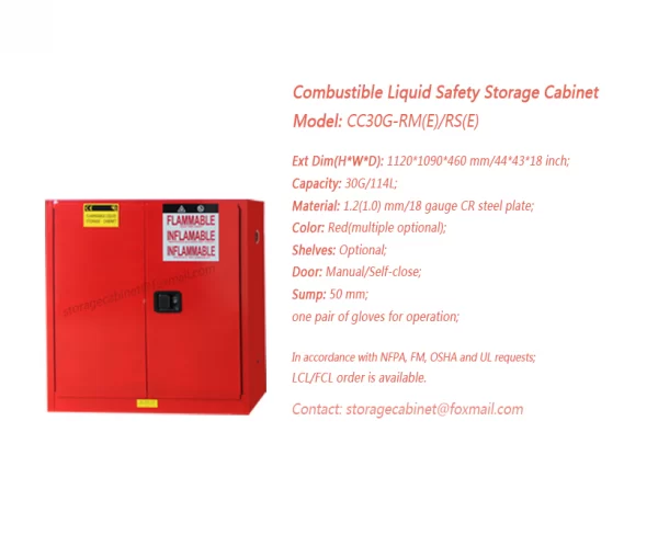 30 GAL Combustible Safety Storage Cabinet