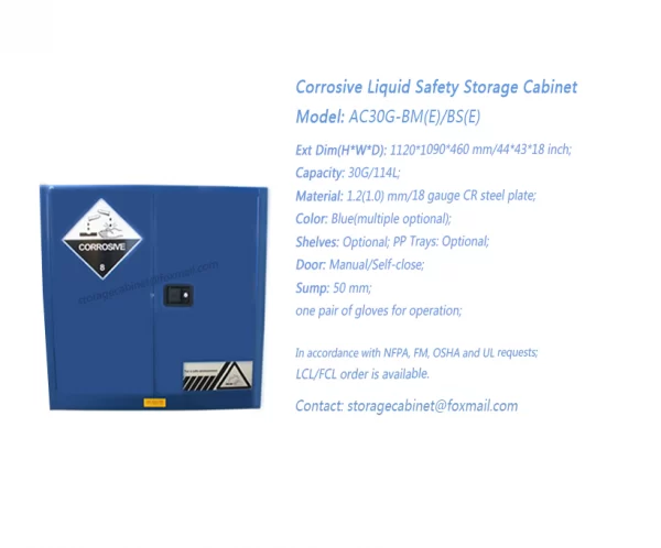 30 GAL Corrosive Safety Storage Cabinet