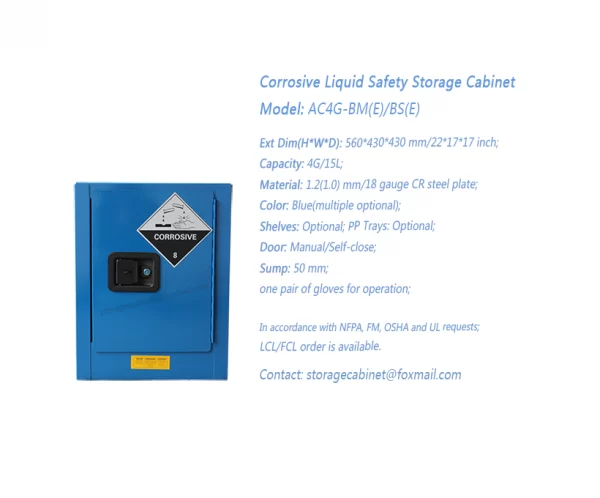 4 GAL Corrosive Safety Storage Cabinet