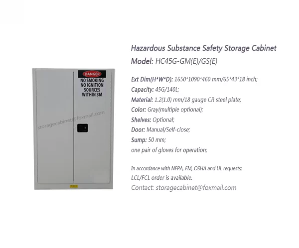 45 GAL Hazardous Safety Storage Cabinet