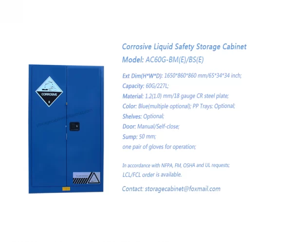 60 GAL Corrosive Safety Storage Cabinet