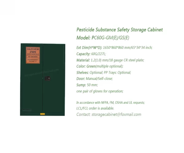60 GAL Pesticide Safety Storage Cabinet