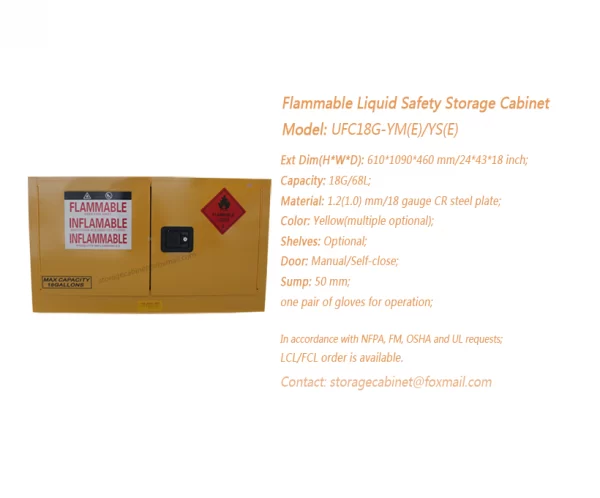 UFC18 GAL flammable safety storage cabinet
