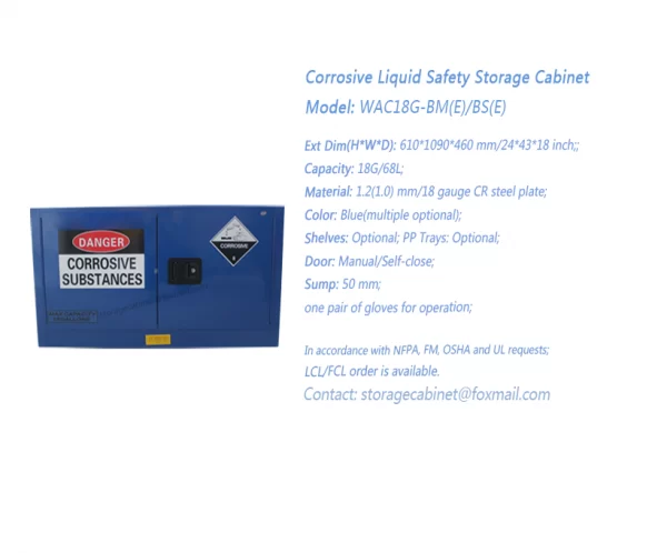 WAC18 GAL Corrosive Safety Storage Cabinet